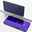 Handytasche Stand Schutzhülle Flip Leder Rahmen Spiegel Tasche für Samsung Galaxy A72 5G Violett