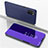 Handytasche Stand Schutzhülle Flip Leder Rahmen Spiegel Tasche für Samsung Galaxy M02s Violett