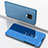Handytasche Stand Schutzhülle Flip Leder Rahmen Spiegel Tasche für Xiaomi Poco M2 Pro Blau