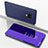 Handytasche Stand Schutzhülle Flip Leder Rahmen Spiegel Tasche für Xiaomi Redmi 10X Pro 5G Violett