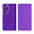 Handytasche Stand Schutzhülle Flip Leder Rahmen Spiegel Tasche L01 für Oppo Find N 5G Violett