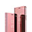 Handytasche Stand Schutzhülle Flip Leder Rahmen Spiegel Tasche L02 für Realme 7 Rosegold