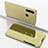 Handytasche Stand Schutzhülle Flip Leder Rahmen Spiegel Tasche M01 für Xiaomi Redmi Note 8T Gold