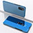 Handytasche Stand Schutzhülle Flip Leder Rahmen Spiegel Tasche M02 für Huawei Honor V30 Pro 5G Blau