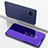 Handytasche Stand Schutzhülle Flip Leder Rahmen Spiegel Tasche ZL1 für Samsung Galaxy A12 5G Violett