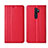Handytasche Stand Schutzhülle Leder Hülle L01 für Oppo A11X Rot