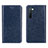 Handytasche Stand Schutzhülle Leder Hülle L02 für Oppo F15 Blau