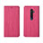 Handytasche Stand Schutzhülle Leder Hülle L02 für Oppo Reno2 Pink