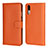 Handytasche Stand Schutzhülle Leder Hülle L03 für Huawei P20 Orange