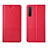 Handytasche Stand Schutzhülle Leder Hülle L04 für Oppo F15 Rot