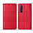 Handytasche Stand Schutzhülle Leder Hülle L06 für Oppo Reno3 Pro Rot