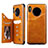 Handytasche Stand Schutzhülle Leder Hülle T14 für Huawei Mate 30E Pro 5G Orange