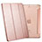 Handytasche Stand Schutzhülle Leder L05 für Apple iPad Mini 3 Rosegold