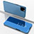 Handytasche Stand Schutzhülle Leder Rahmen Spiegel Tasche für Apple iPhone 11 Pro Hellblau