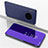 Handytasche Stand Schutzhülle Leder Rahmen Spiegel Tasche für Huawei Mate 30E Pro 5G Violett