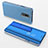 Handytasche Stand Schutzhülle Leder Rahmen Spiegel Tasche für Huawei Nova 2i Blau