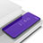 Handytasche Stand Schutzhülle Leder Rahmen Spiegel Tasche für Huawei Nova 6 SE Violett