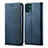 Handytasche Stand Schutzhülle Stoff B01S für Realme 9 Pro+ Plus 5G Blau