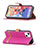 Handytasche Stand Schutzhülle Stoff für Apple iPhone 13 Mini Pink