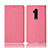 Handytasche Stand Schutzhülle Stoff für OnePlus 7T Pro 5G Rosa