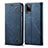 Handytasche Stand Schutzhülle Stoff für Samsung Galaxy F12 Blau