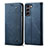 Handytasche Stand Schutzhülle Stoff für Samsung Galaxy S24 5G Blau