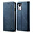 Handytasche Stand Schutzhülle Stoff für Xiaomi Mi 12 Pro 5G Blau