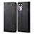 Handytasche Stand Schutzhülle Stoff für Xiaomi Mi 12 Pro 5G Schwarz