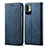 Handytasche Stand Schutzhülle Stoff für Xiaomi POCO M3 Pro 5G Blau