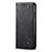 Handytasche Stand Schutzhülle Stoff H01 für Huawei P40 Lite 5G Schwarz