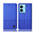 Handytasche Stand Schutzhülle Stoff H12P für Oppo A1x 5G Blau