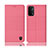 Handytasche Stand Schutzhülle Stoff H12P für Oppo A74 5G Rosa