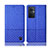 Handytasche Stand Schutzhülle Stoff H12P für Oppo F21s Pro 5G Blau