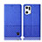Handytasche Stand Schutzhülle Stoff H12P für Oppo Find X5 5G Blau