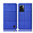 Handytasche Stand Schutzhülle Stoff H12P für Oppo K10 5G India Blau