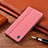 Handytasche Stand Schutzhülle Stoff H12P für Sony Xperia 10 V Rosa