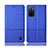 Handytasche Stand Schutzhülle Stoff H13P für Oppo A55S 5G Blau
