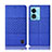 Handytasche Stand Schutzhülle Stoff H13P für Oppo A58 5G Blau