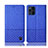 Handytasche Stand Schutzhülle Stoff H13P für Oppo Find X3 Pro 5G Blau