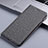 Handytasche Stand Schutzhülle Stoff H21P für Samsung Galaxy Note 10 5G Grau