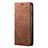 Handytasche Stand Schutzhülle Stoff L01 für Huawei Nova Lite 3 Plus Braun