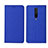 Handytasche Stand Schutzhülle Stoff L01 für Xiaomi Poco X2 Blau