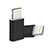 Kabel Android Micro USB auf Lightning USB H01 für Apple iPad Air 4 10.9 (2020) Schwarz