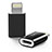 Kabel Android Micro USB auf Lightning USB H01 für Apple iPhone 12 Max Schwarz
