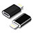 Kabel Android Micro USB auf Lightning USB H01 für Apple iPhone 12 Mini Schwarz