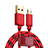 Kabel Micro USB Android Universal A14 Rot