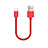Kabel Type-C Android Universal 30cm S05 für Apple iPad Air 5 10.9 (2022) Rot