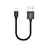 Kabel Type-C Android Universal 30cm S05 für Apple iPad Air 5 10.9 (2022) Schwarz