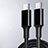 Kabel Type-C USB-C auf Type-C USB-C 100W H04 für Apple iPhone 15 Pro Schwarz