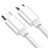 Kabel USB 2.0 Android Universal 2A H02 für Apple iPhone 15 Pro Max Weiß